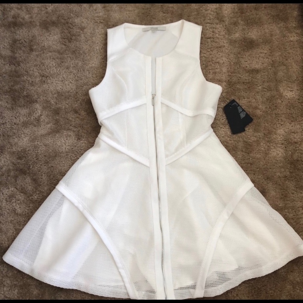 Guess White Mesh Dress